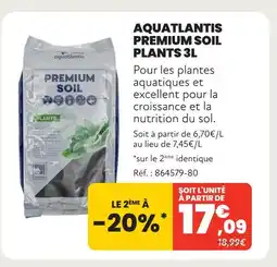 Animalis Aquatlantis premium soil plants 3l offre