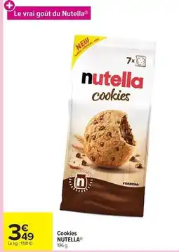 Carrefour Drive Nutella - cookies offre