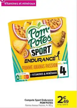 Carrefour Drive Pom'potes - compote sport endurance offre