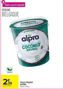 Carrefour Drive Alpro - yaourt végétal offre