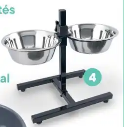 Animalis Leeby gamelles en inox avec support ajustable 1,7 l x2 offre