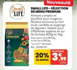 Animalis Small life sélection de menu premium offre