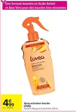 Carrefour Drive Lovea - spray activateur boucles offre