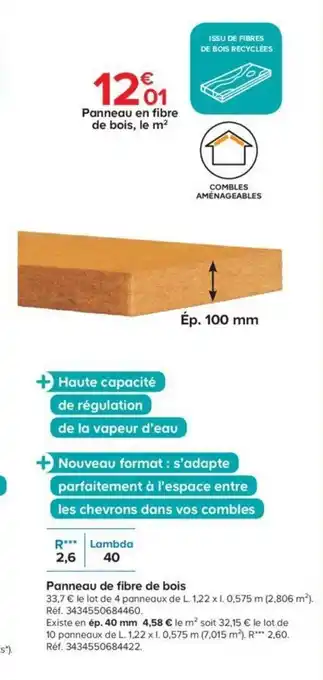 Castorama Panneau de fibre de bois offre