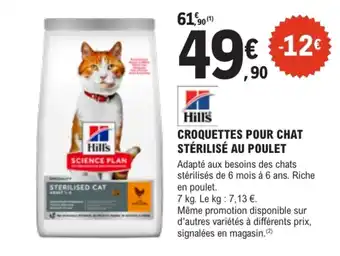 Hill's Croquettes pour chat stérilisé au poulet