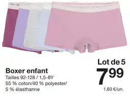 Zeeman Boxer enfant offre