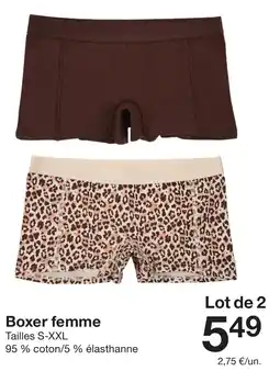 Zeeman Boxer femme offre