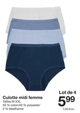Zeeman Culotte midi femme offre
