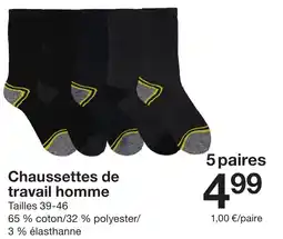 Zeeman Chaussettes de travail homme offre