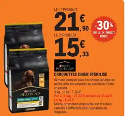 E.Leclerc Jardi PURINA PROPLAN Croquettes chien stérilisé offre