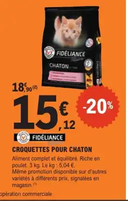 E.Leclerc Jardi FIDÉLIANCE Croquettes pour chaton offre