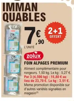 E.Leclerc Jardi ZOLUX Foin alpages premium offre