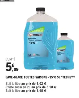 E.Leclerc L'Auto TECH9 Lave-glace toutes saisons -15°c offre
