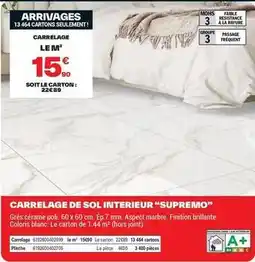Brico Dépôt Carrelage de sol interieur supremo offre