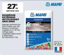 Brico Dépôt Mapei - ragreage extérieur autoissant gris offre