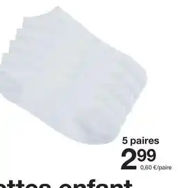 Zeeman 5 paires offre