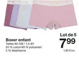 Zeeman Boxer enfant offre