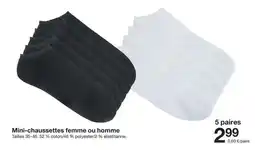 Zeeman Mini-chaussettes femme ou homme offre