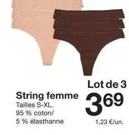Zeeman String femme offre