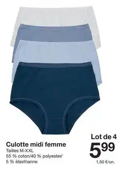 Zeeman Midi - culotte femme offre