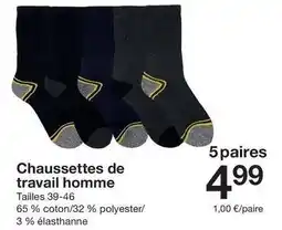 Zeeman Chaussettes de travail homme offre