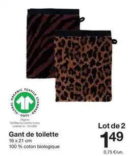Zeeman Gant de toilette offre