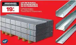 Brico Dépôt Lot de 10 rails offre