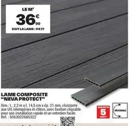 Brico Dépôt Dim - lame composite nieva protect offre