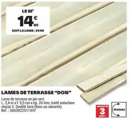 Brico Dépôt Lames de terrasse don offre