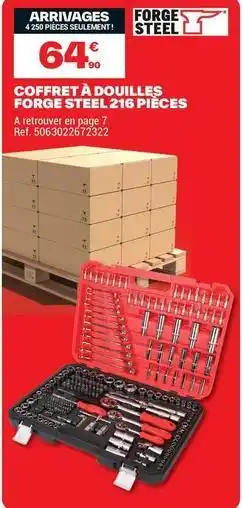 Brico Dépôt Forge steel - coffret a douilles forge stéel 216 pièces offre