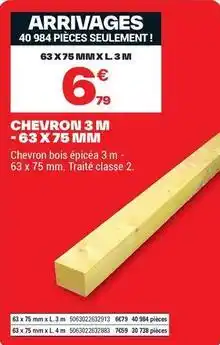 Brico Dépôt 3m - chevron 3 m offre