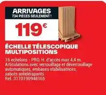 Brico Dépôt Echelle télescopique multipositions offre