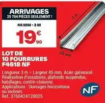 Brico Dépôt Lot de 10 fourrures f4518 nf offre
