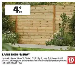 Brico Dépôt Lame bois ineva offre