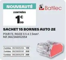 Brico Dépôt Sachet 15 bornes auto 2e offre