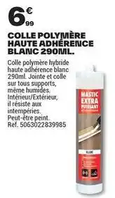 Brico Dépôt Tous - colle polymère haute adhérence blanc offre