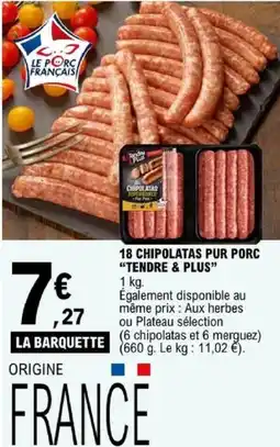 E.Leclerc Tendre Plus Chipolatas offre