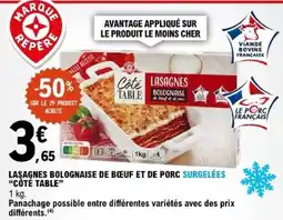 E.Leclerc Côté Table Lasagnes Bolognaise offre