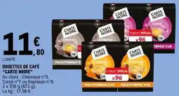 E.Leclerc CARTE NOIRE DOSETTES DE CAFÉ offre