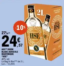 E.Leclerc HSE RHUM BLANC AGRICOLE offre