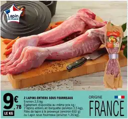 E.Leclerc Lapin DE FRANCE 2 LAPINS ENTIER offre