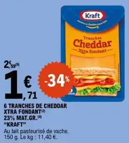 E.Leclerc Kraft Tranches Cheddar offre