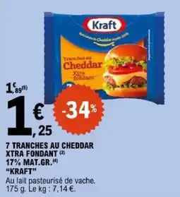 E.Leclerc Kraft Tranches au Cheddar offre