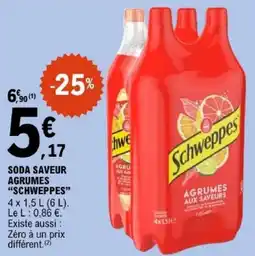 E.Leclerc Schweppes Soda saveur agrumes offre