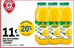E.Leclerc JAFADEN Pur jus d'orange offre