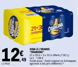 E.Leclerc ORANGINA SODA À L'ORANGE offre