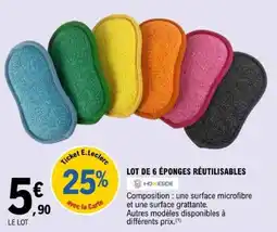 E.Leclerc HOMESIDE Éponges réutilisables offre
