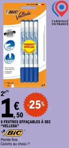E.Leclerc BIC Feutres effaçables à sec Velleda offre