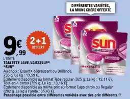 E.Leclerc SUN TABLETTE LAVE-VAISSELLE offre