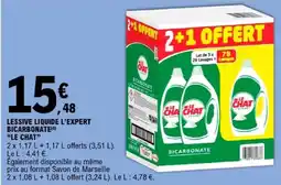 E.Leclerc LE CHAT Lessive liquide L'Expert Bicarbonate offre